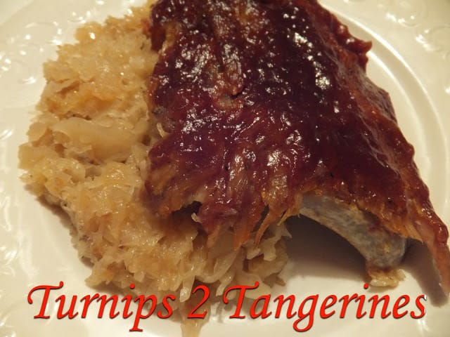 Oven BBQ Baby Back Ribs with Kraut oven bbq