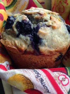 Sourdough Blueberry Muffins