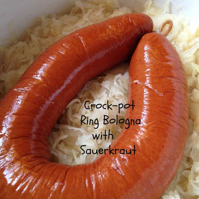 Crock Pot Ring Bologna with Kraut
