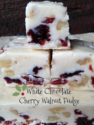 White Chocolate Cherry Walnut Fudge white chocolate cherry